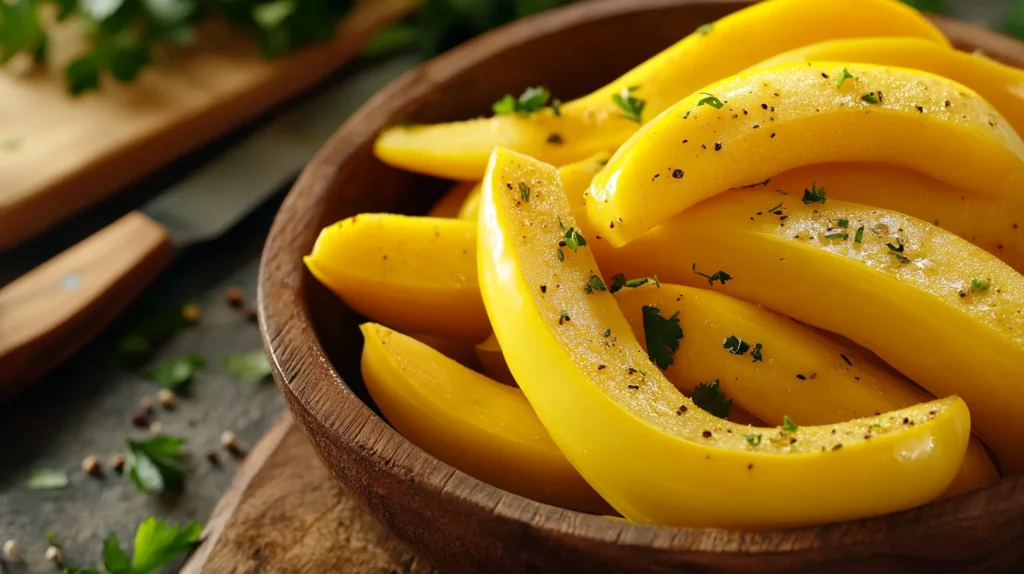 Pickled banana peppers in a jar, perfect for topping pizzas and burgers.