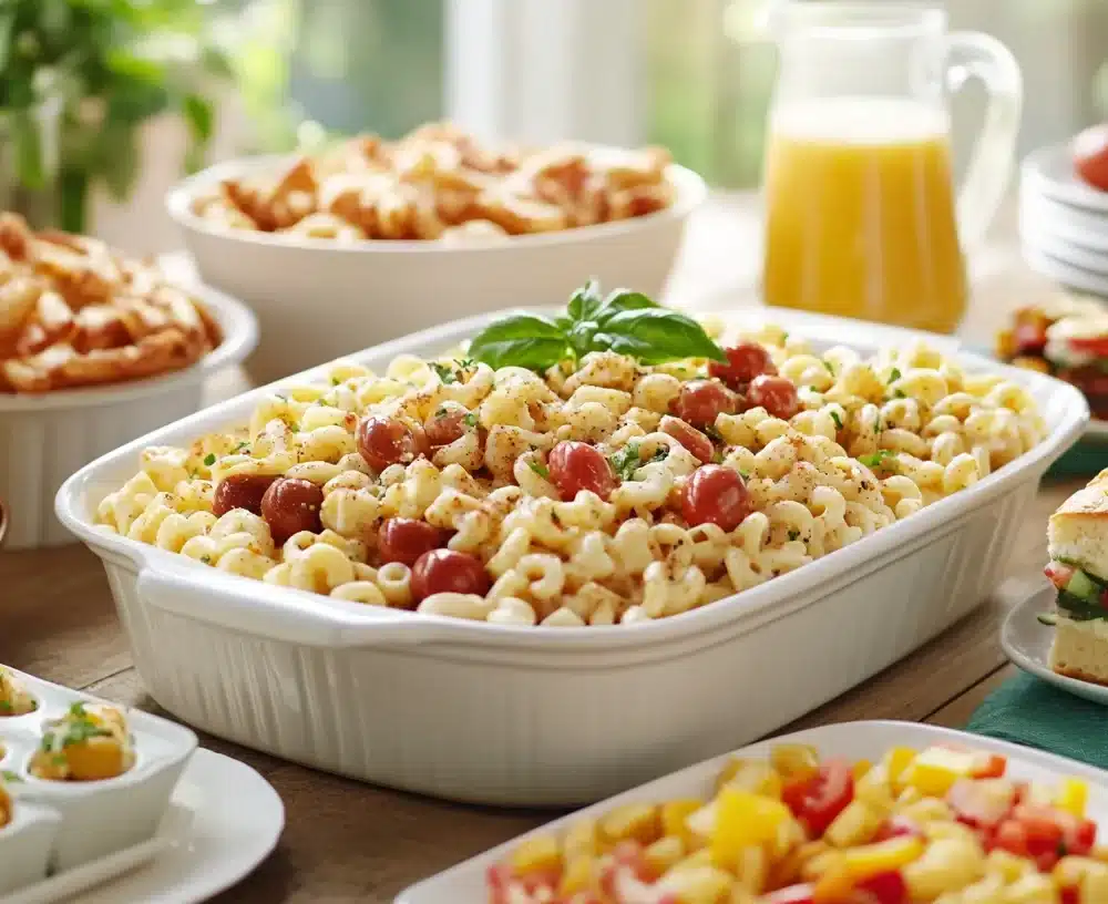 An assortment of easy potluck recipes, perfect for sharing at parties and gatherings.