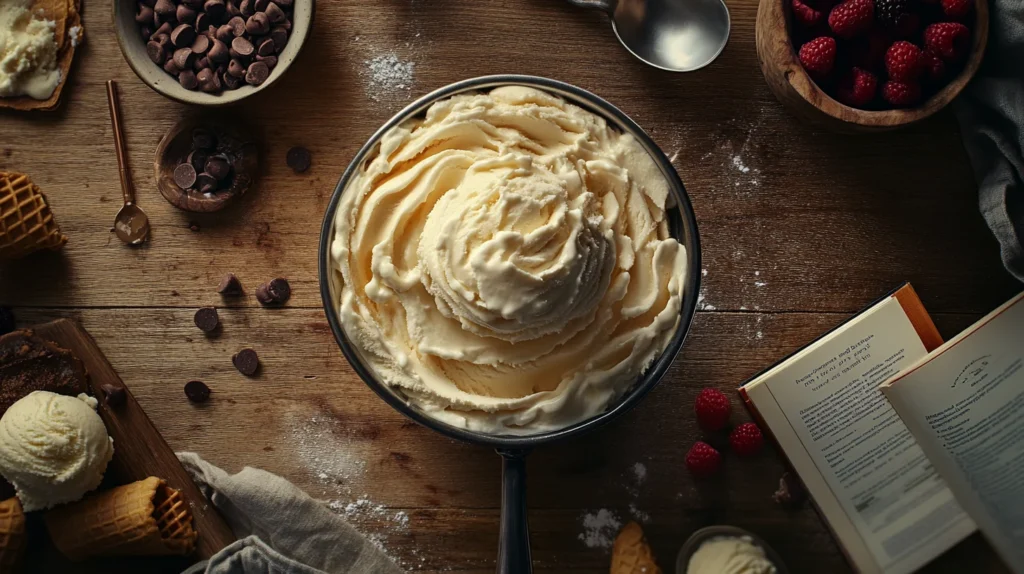 Stainless steel ice cream scoop effortlessly serving a scoop of chocolate ice cream with ease.