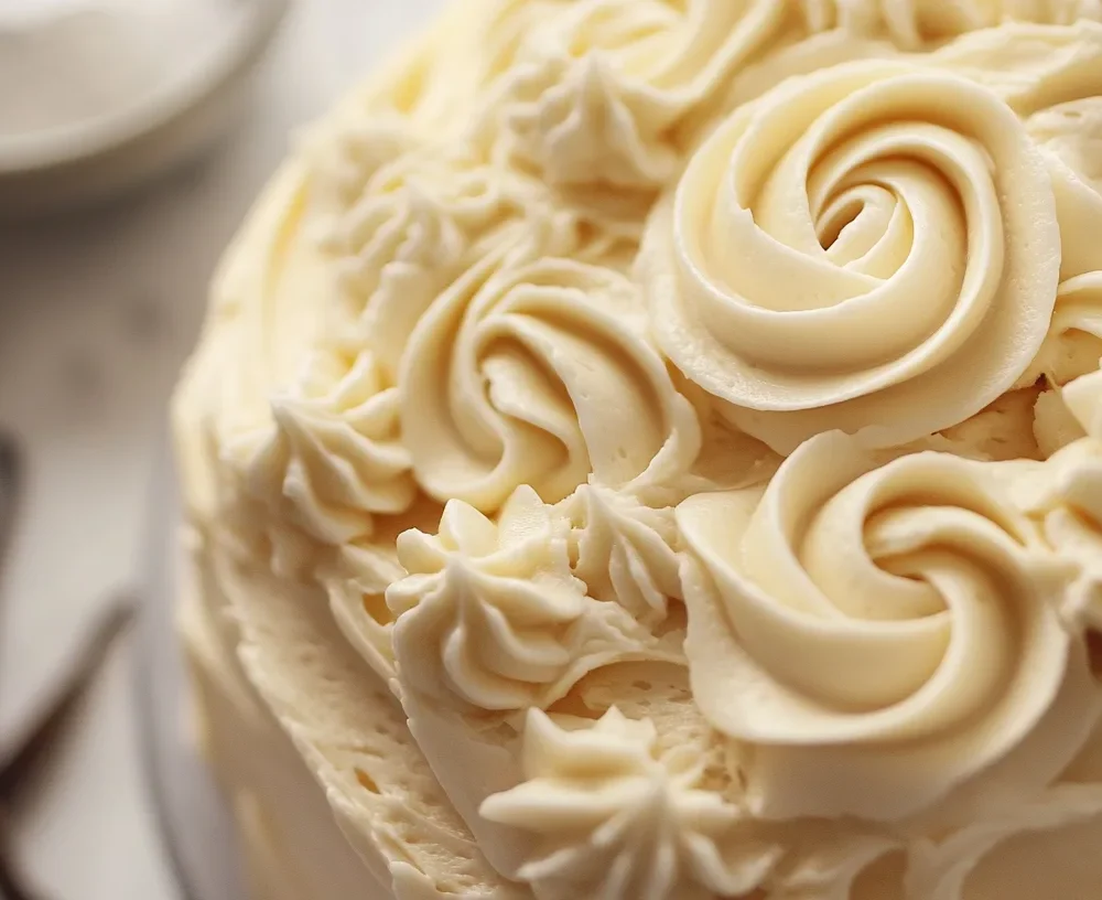 Delicious homemade buttercream frosting, perfect for any dessert, following Julia Child's recipe.