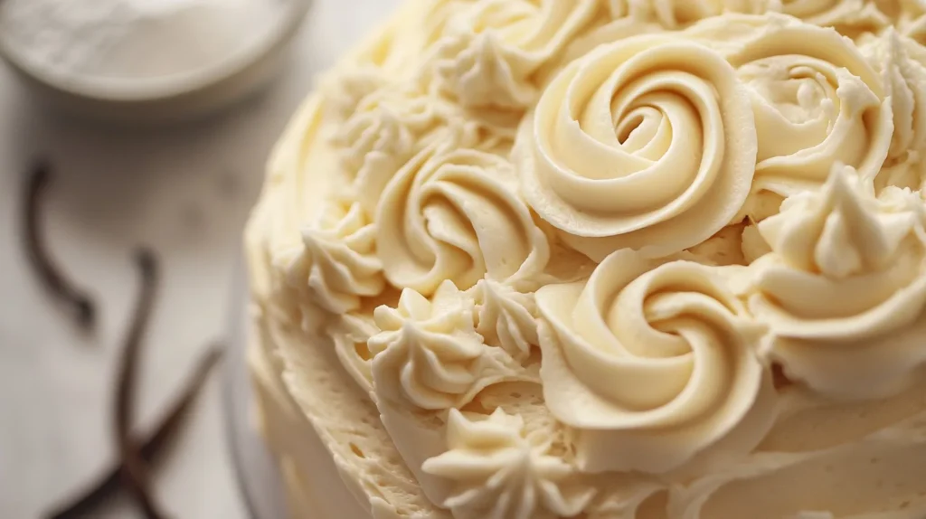 Delicious homemade buttercream frosting, perfect for any dessert, following Julia Child's recipe.