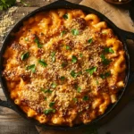 Smoked mac and cheese oozing with melted cheese, featuring a perfect blend of smoky and savory flavors.