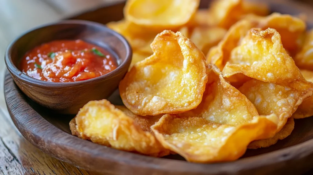 A platter of freshly fried tequeños filled with gooey cheese.