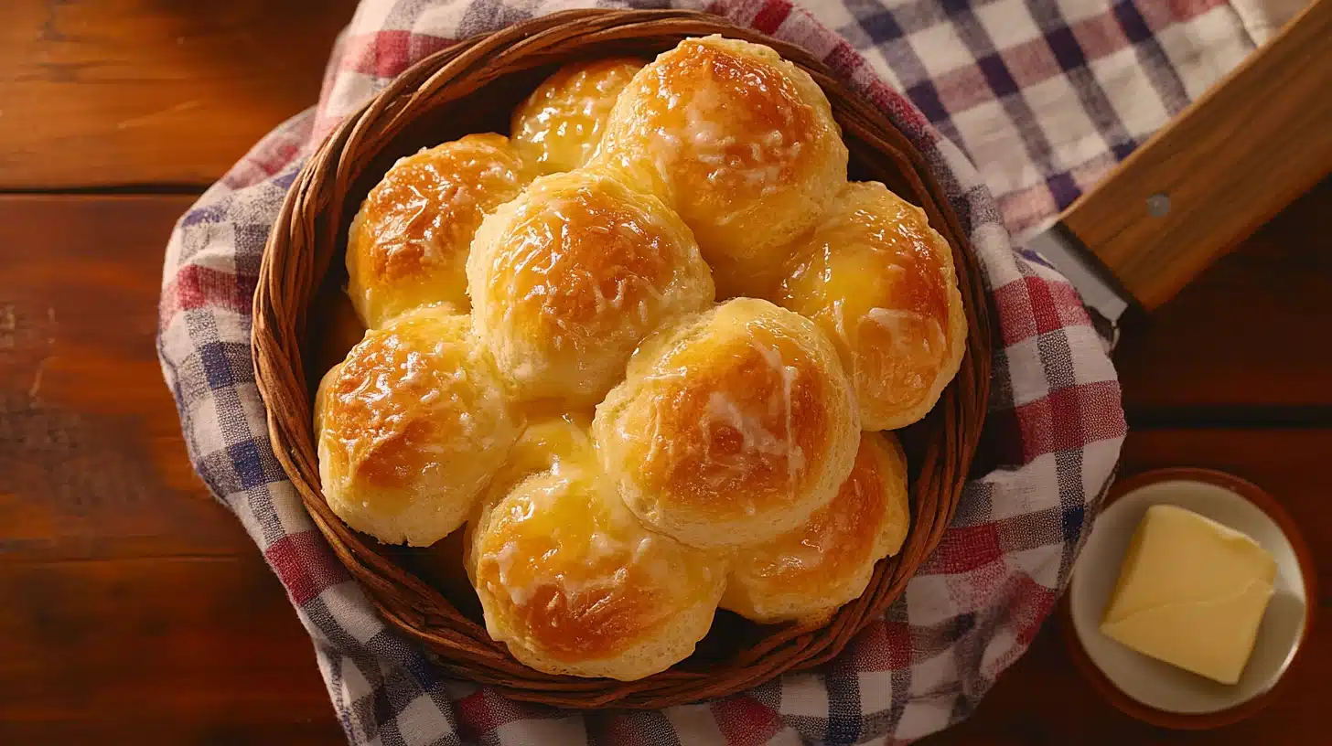 Warm and fluffy Bubba's Dinner Rolls served on a platter, perfect for any occasion.