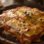 Creamette Lasagna Recipe with layers of cheese, sauce, and pasta.