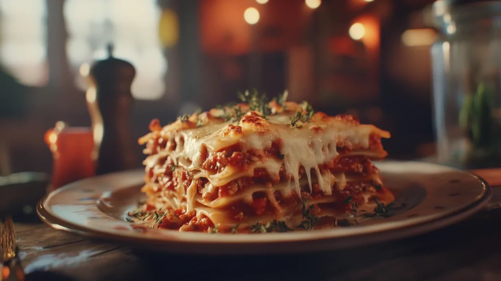 Delicious Creamette Lasagna Recipe with layers of pasta, sauce, and melted cheese.