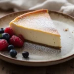 Classic French cheesecake with a golden crust and a creamy, mousse-like texture.