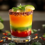 Vibrant and refreshing Jalbitedrinks liquor cocktail with ice and citrus garnish.
