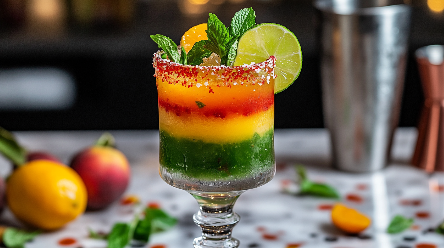 jalbitedrinks liquor recipe​ with vibrant colors and fresh ingredients.